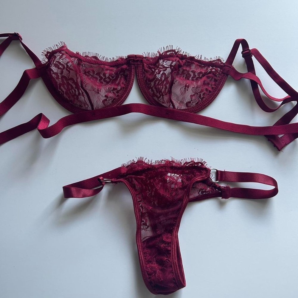 red lingerie set